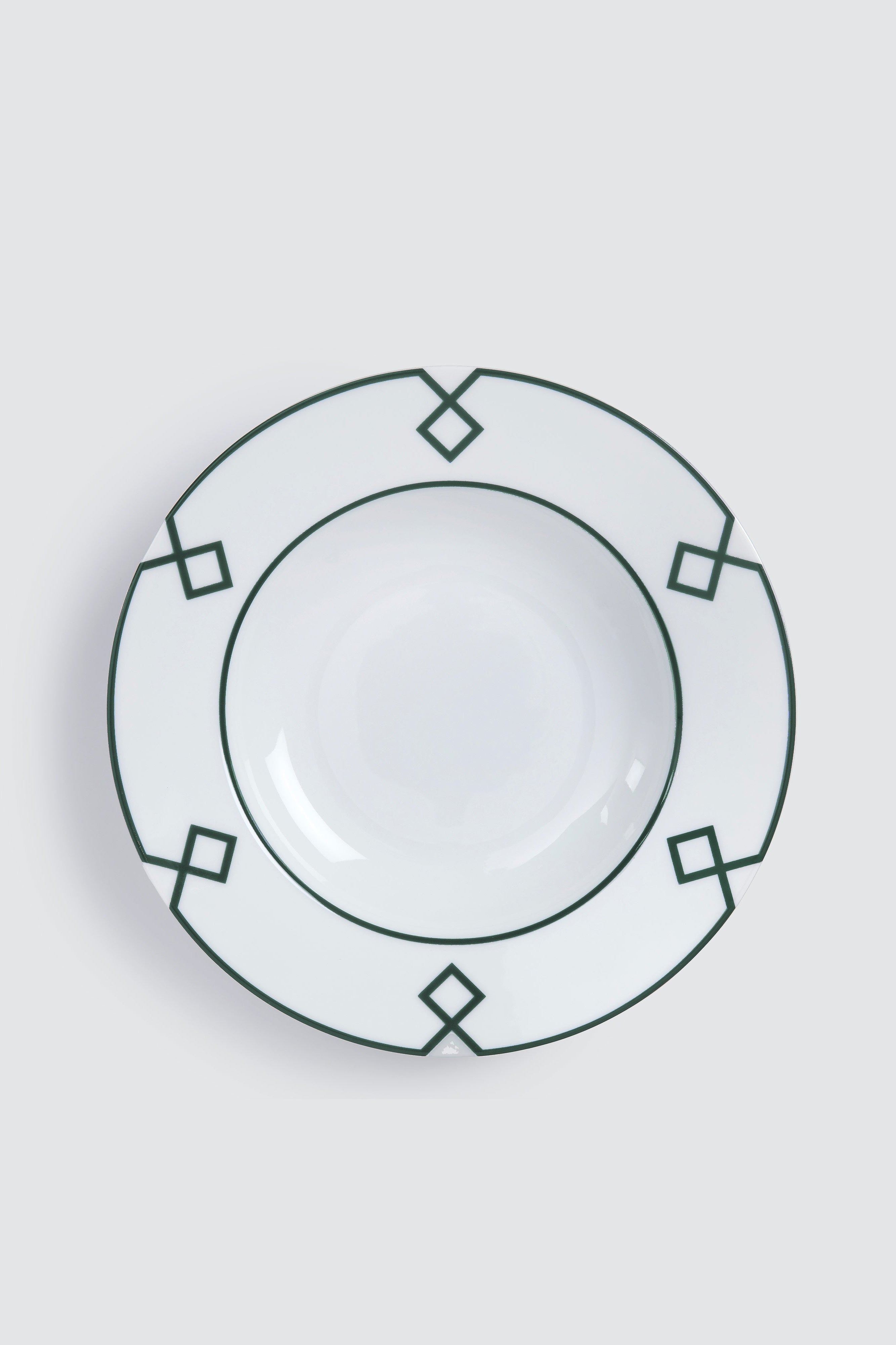 Naples Soup Bowl Geometric Border