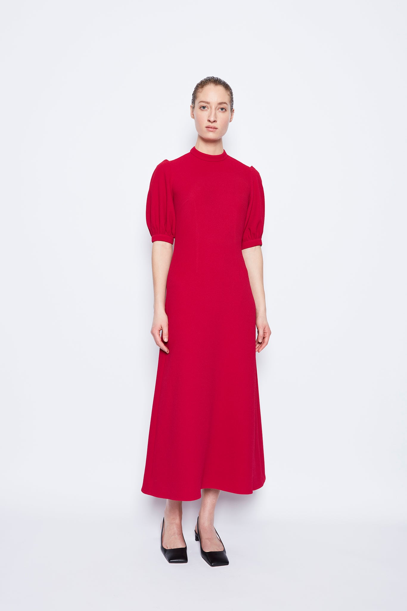 Victoria Dress Raspberry Double Crepe– Emilia Wickstead