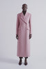 Madalyn Coat | Pink Double Breasted Long Coat in Brushed Mohair | Emilia Wickstead