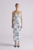 Keeley Dress | Blue Hydrangea Floral Print Strapless Dress | Emilia Wickstead