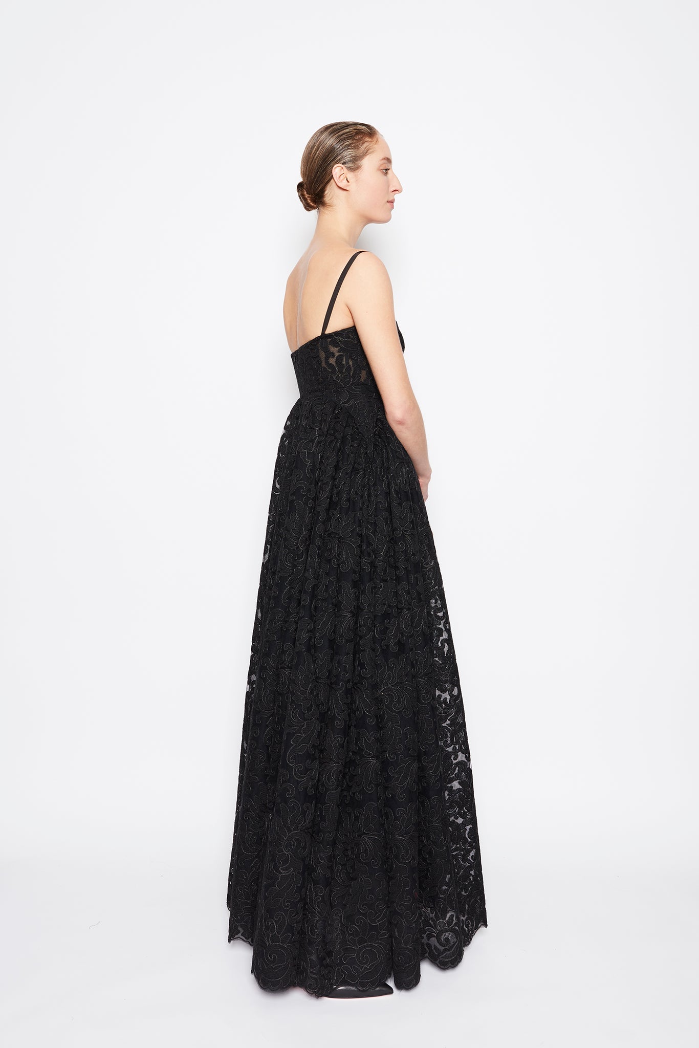 Dimona Embroidered Lace Dress Black