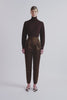 Clover Jumper | Brown Luxury Yarn Turtleneck Knit | Emilia Wickstead