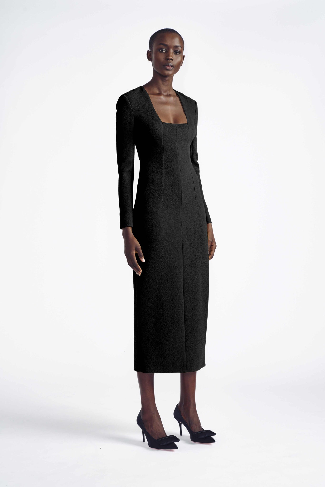 Josepha Dress | Black Long Sleeve Pencil Dress | Emilia Wickstead
