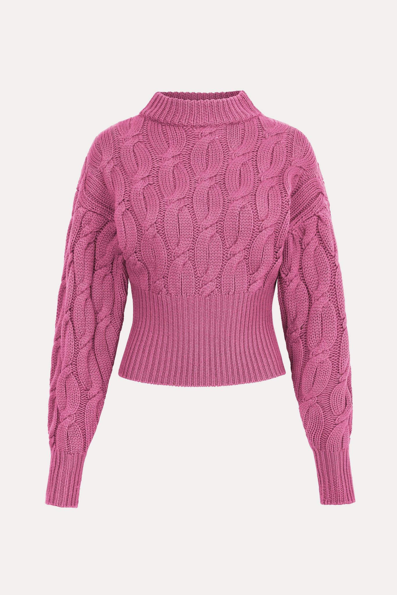 Hilda Sweater | Pink Cable Knit Sweater | Emilia Wickstead