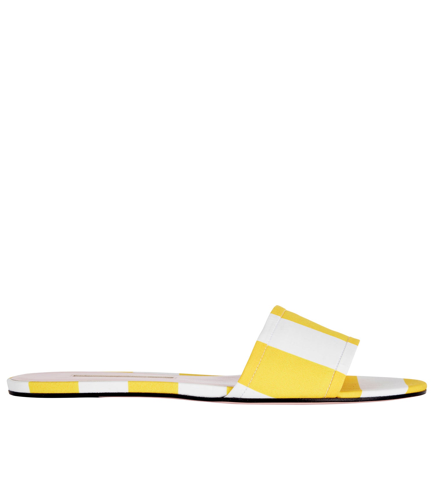Alfreda Slides | Sirenuse Yellow and White Stripe Pool Slides | Emilia Wickstead